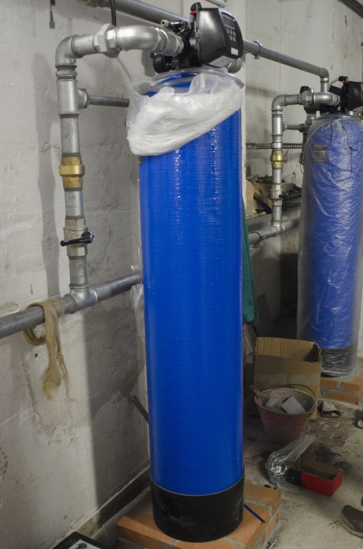 Water Softener System in a Utility Space